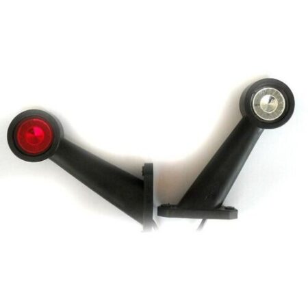2× 12–24V LED Red/White Side Outline Marker Lights – Fits Truck, Lorry, Van, Camper, etc.