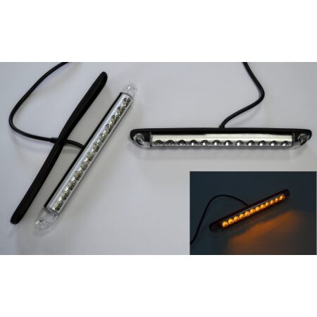 Pair of 12–24V LED Amber Dynamic Indicator Lights for Truck, Lorry, Bus