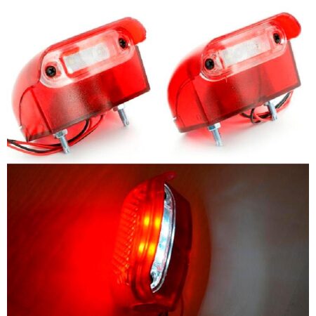 LED Rear Marker and Number Plate Lamps (4× 24V) for Truck Chassis Lorry Bus