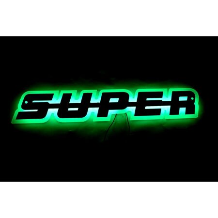 Green 3D SUPER Sign LED Exterior Mirror Light 24V for Scania S, R, P, G & L Trucks