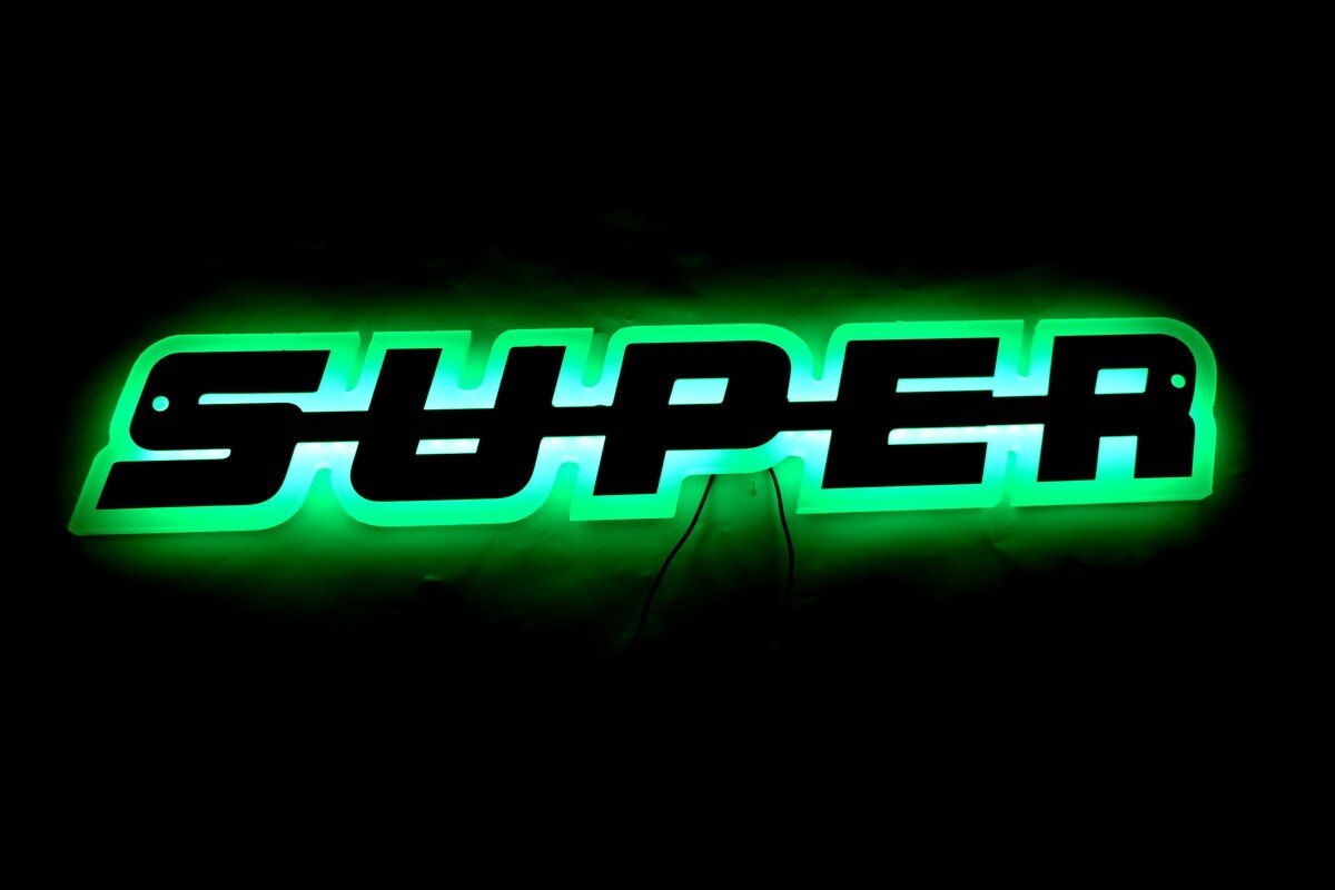 Green 3D SUPER Sign LED Exterior Mirror Light 24V for Scania S, R, P, G & L Trucks
