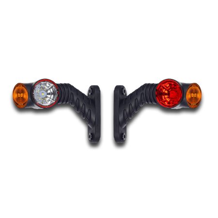 2 LED E-MARK Side Marker Outline Lights 12/24V for Trucks, Lorries, Campers & Motorhomes