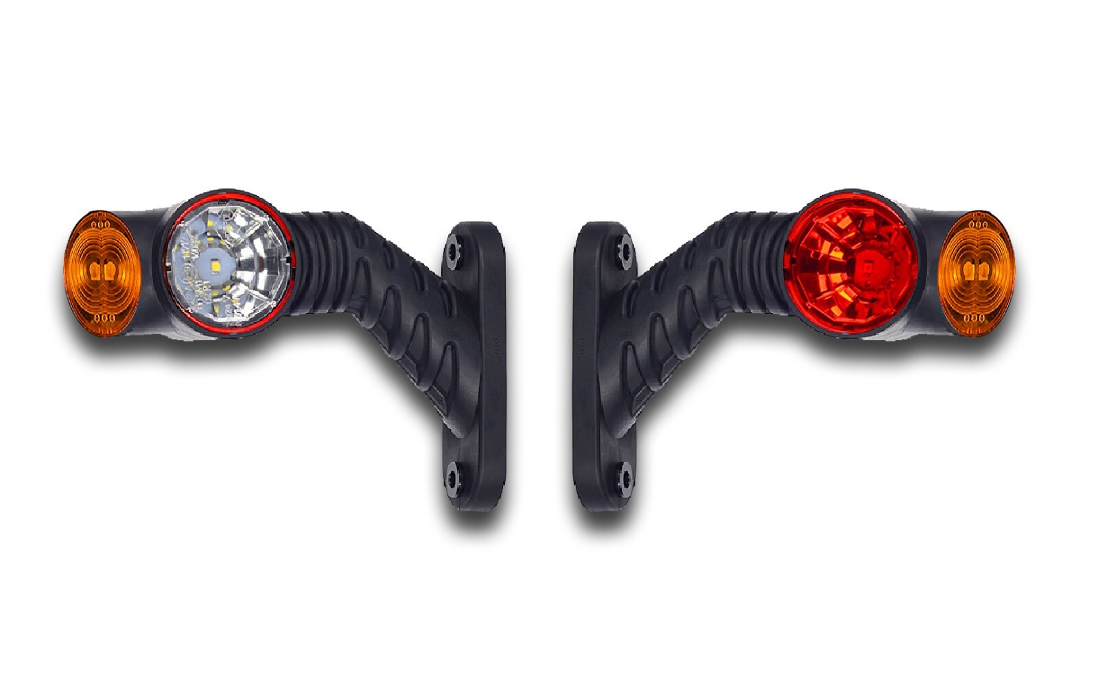 2 LED E-MARK Side Marker Outline Lights 12/24V for Trucks, Lorries, Campers & Motorhomes