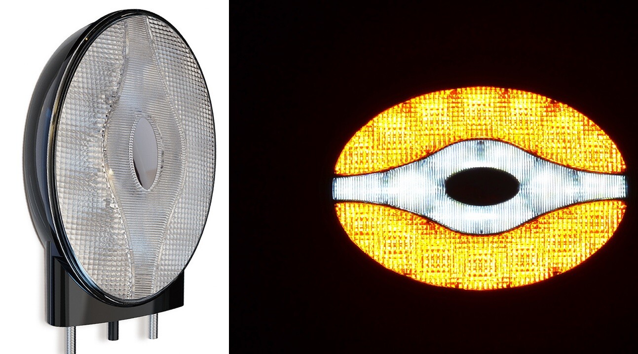 2 pcs Agricultural Combination Front Oval LED Lights for Trucks, Lorries & Farm Vehicles