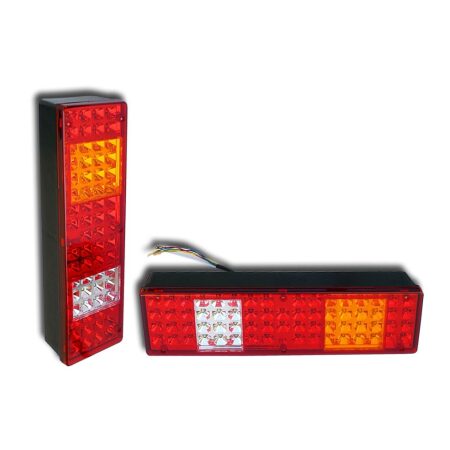 2X LED Tail Lamps Rear Board Lights 6 Function – Mercedes Style for Trucks & Lorries