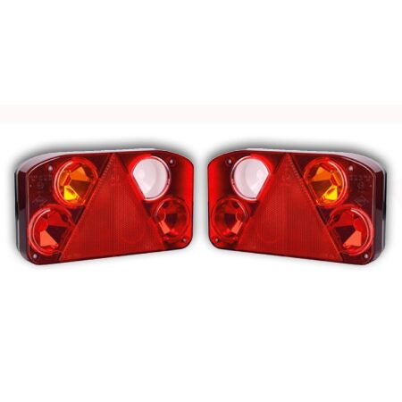 2X Universal Rear Tail Stop Indicator Lamps 12V-24V for Truck & Commercial Vehicles