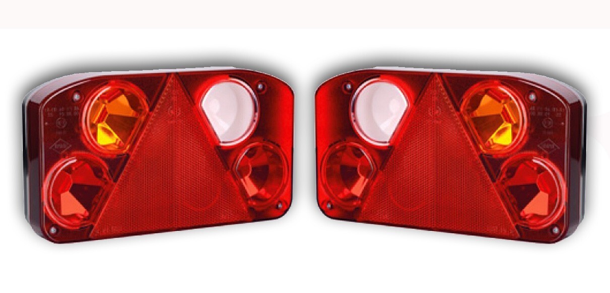 2X Universal Rear Tail Stop Indicator Lamps 12V-24V for Truck & Commercial Vehicles