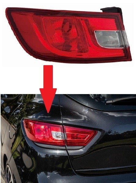 Replacement Left Rear Side Tail Light for Renault Clio 2012-2020