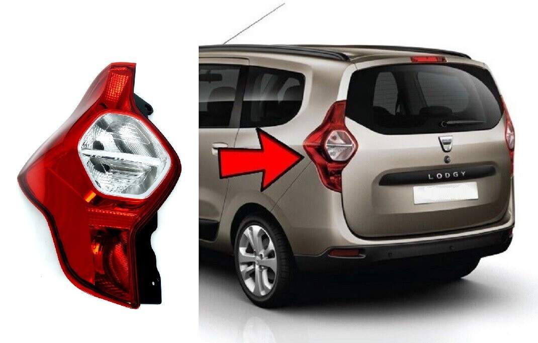 Left Rear Tail Light Combination Black Lamp for Dacia Lodgy 2012+