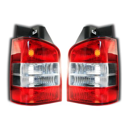 Pair of Rear Tail Light Lamps Compatible with VW Transporter T5 / Caravelle | OEM Part Numbers 7H0945095H 7H0945096H