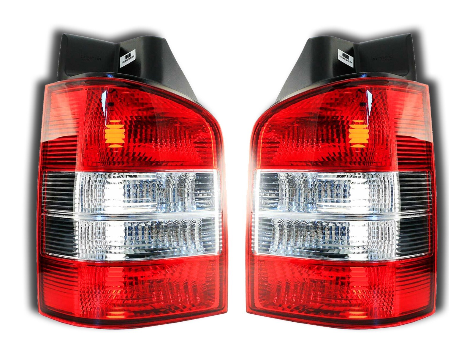 Pair of Rear Tail Light Lamps Compatible with VW Transporter T5 / Caravelle | OEM Part Numbers 7H0945095H 7H0945096H