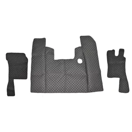 Premium Eco Leather Cabin Floor Mats Set for SCANIA 4 Series 1995-2004 (Manual Gearbox) – Full Coverage with Engine Cover