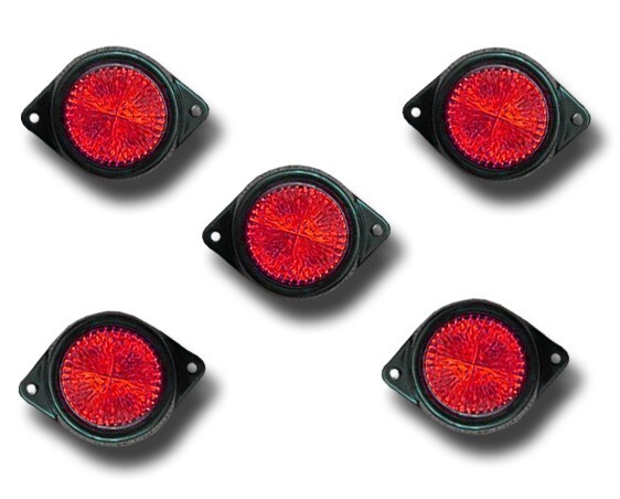 5 pcs Red LED Side Marker Tail Lights 24V – Position Lamps for Truck Chassis, Lorry